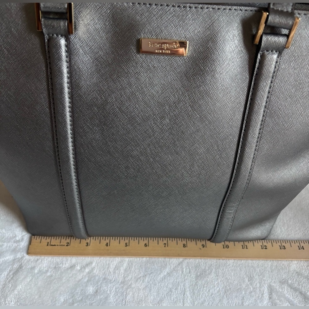 Kate Spade Metallic Gray Tote - Picture 8 of 12